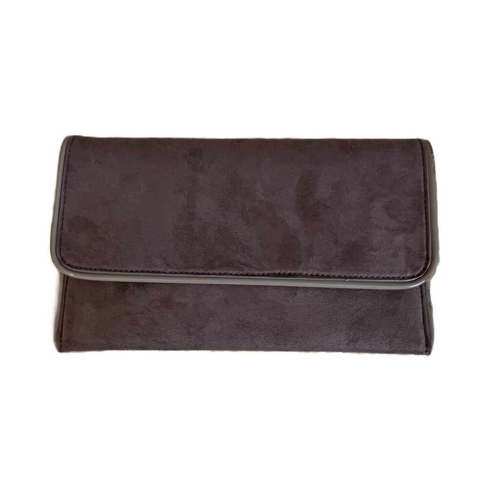 Lulus Purse Brown Clutch Crossbody Brown Foldover Removable Chain Strap NWT - Picture 2 of 9